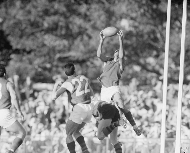 Bill Dempsey flies in 1965.